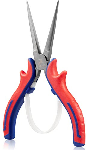 GOLD DEER 6 Mini pinze per naso ad ago per gioielli che realizzano micro pinze di precisione per piegare fili e piccoli oggetti, corpo in acciaio al vanadio cromato con finitura teflon