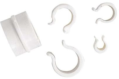 Generico Lote de 20 pinzas para invernadero de acero o plástico/PVC, diámetro de 50 mm, color plateado, fabricante italiano