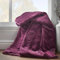 Catherine Lansfield Cosy Diamond Faux Fur 130x170cm Blanket Throw Plum