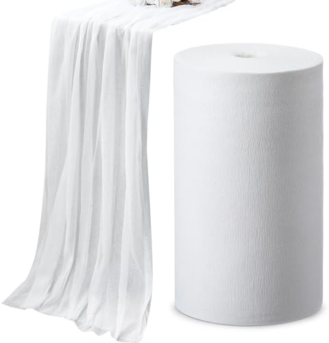 1 Roll Grade 60 Cheese Cloth for Straining 70 Yard 100% Unbleached Cotton Fabric Reusable Cheese Cloth Bulk Cheesecloth Table Runner for Cooking, Wedding Decor, Straining, White