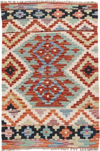 Nain Trading Kilim Afghan 60x88 Tejido a Mano Alfombra Oriental Alfombra Lana