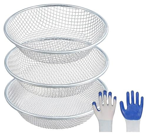 Bnnlqpsttg Tamiz de suelo para jardinería, Tamiz para cubo de 5 galones, Tamiz de , Tamiz de compost, Tamiz para aserrín y Lombricompost