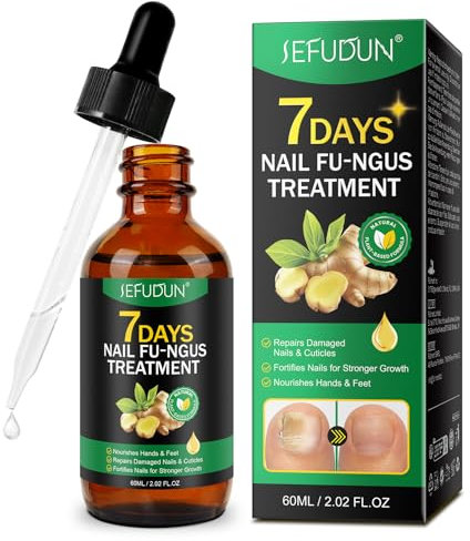 Fungal Nail Treatment for Toenails, Ginger Nail Fungus Solution for Thick, Discolored, Brittle Nails – Helps Improve Nail Appearance and Supports Healthy Growth