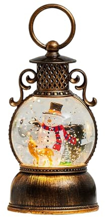Liakyunf Lanterna a Palla di Neve Natalizia,Timer di 6 Ore per le Feste Invernali,Glitter Decor per Lanterna a Palla di Neve Natalizia | Per Adolescenti Adulti Uomini Donne Sala Da Pranzo Camera Da