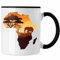 Trendation - Tasse Afrika Safari Tierliebhaber Abenteurer Afrika Map Geschenkidee (Schwarz)
