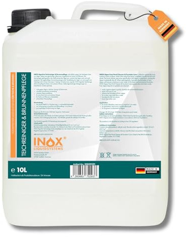 INOX® Teichklar 10L – Algenvernichter für Teich | Teichklar für Gartenteich & Brunnen | Für klares, algenfreies Wasser – fischfreundlich & sicher in der Anwendung