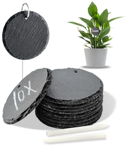 WLWNWFT Lot de 10 étiquettes pour plantes d'extérieur résistantes aux intempéries avec stylo à craie, étiquettes pour plantes, fleurs, légumes