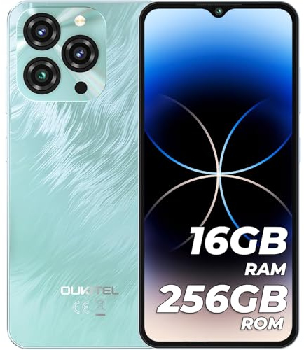 OUKITEL C3 Handy Ohne Vertrag 16GB+256GB/1TB Smartphone Günstig 6.52 Inch Mobile Phone Android 14,Simlock-Free Smartphone ohne vertrag günstig 5000 mAh Battery,13MP + 5MP, Dual SIM 4G Smartphones Blau