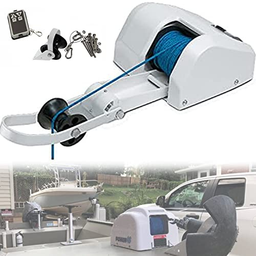 ZMJGLL Treuil Électrique à Ancre, Treuil Électrique Marin, Kit de Treuil de Bateau en Eau Salée avec Télécommande sans Fil - Ancre jusqu'à 25 Lbs. 17ft 10 AWG Marin