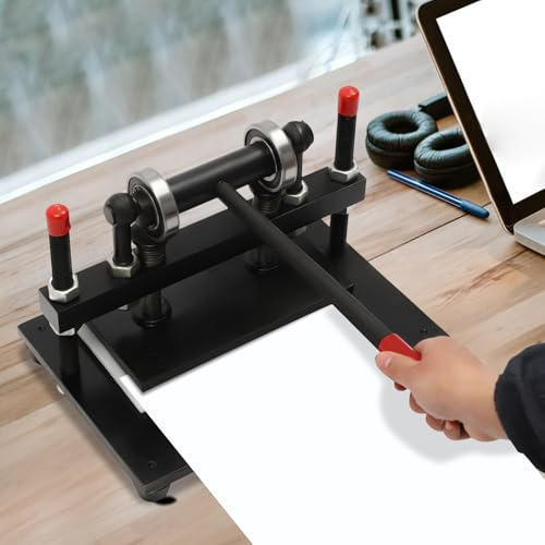 Gdetnysty Cuoio Stampaggio Macchina Clicker Press Schiuma Taglio Carta Manuale Pelle Il Cutter Steel Plate Press Cutting Embossing Machine Con Colonne Laterali 2 T Portata Per Pelle Ecc