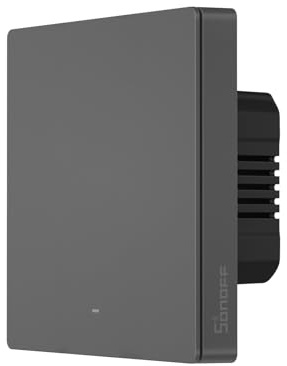 SONOFF SwitchMan M5 | 1 Gang Smart Väggbrytare (Matter), Fjärr-/Röststyrning, Delad Kontroll, Smart Scen, Nedräkning, 2,4GHz WiFi, Max 2200W, Fungerar med Alexa & Google Home | Dim Grå