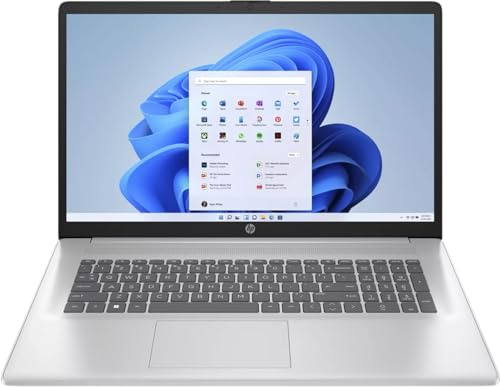 HP Laptop, 17,3 Zoll Full HD Display, Intel Core 5 120U, 10 x 5.00 GHz, 16 GB DDR4 RAM, 512 GB SSD, Intel Iris Xe Graphics, Norton 360, Windows 11