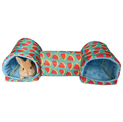 Genérico A Hamster House - Washable Soft Bed - Play Tunnels and Rug for Hamster and , for Dwarf Mice Small Animals Chinchilla Bearded Dragon Ferret Sleeping Feed and Play