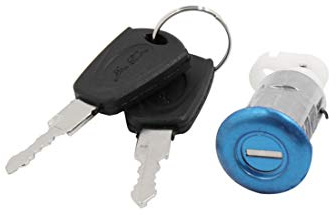 sourcing map Cilindro de Seguridad Asiento Cerradura de Moto Scooter 2 Llaves