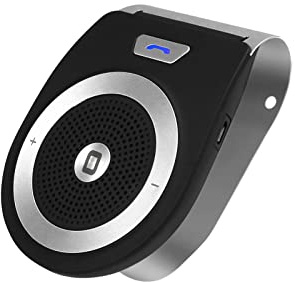 SBS Vivavoce da auto wireless multipoint, cassa audio per macchine con regolazione volume integrata e supporto per fissaggio ad aletta parasole