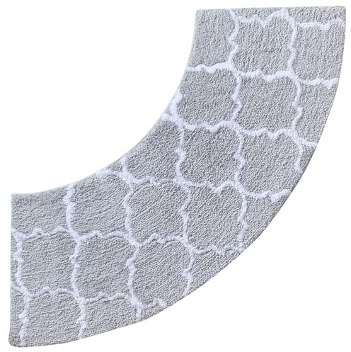 Tappetino da Doccia Curvo, 45 * 143cm Tappeto Da Bagno Grande Antiscivolo Quadrant Tappeto Doccia Angolare in Microfibra, Lavabile, Adattabile A Tutte Le Docce Angolari