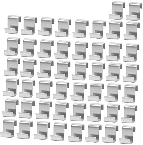 Gewächshaus-Clips, 50 Stück, Edelstahl, Z-Verglasungs-Clips, Fensterscheiben-Befestigungen, hängende Clips, Ersatz-Gewächshaus-Glashaken, Zubehör
