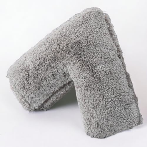 EDS Pregnancy Teddy Fleece V Pillow with Pillowcase Provide Support During Pregnancy Nursing and for Orthopedic Super Soft Comfortable V-shaped Pillows for Head, Neck and Back LH (GREY)