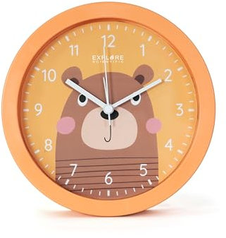 Explore Scientific, Orologio da Parete, Sveglia, Analogico, Arancione