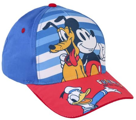 Cappello con Visiera Topolino Disney Berretto Estivo per Bambini Regolabile Protezione dai Raggi UV