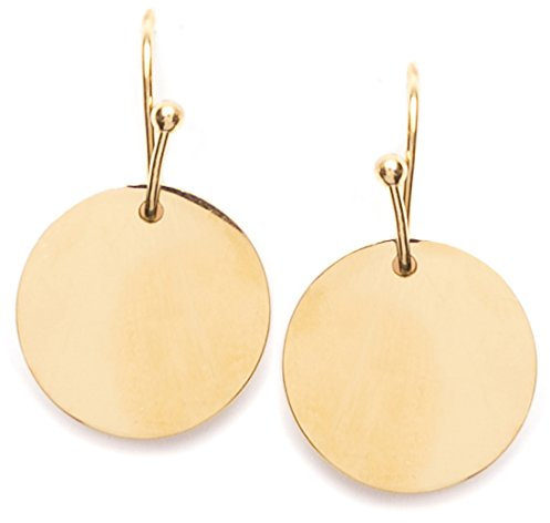 Happiness Boutique Damen Plättchen Ohrhänger in Goldfarbe | Ohrringe mit Disk Kreis Form Kleine Hängeohrringe