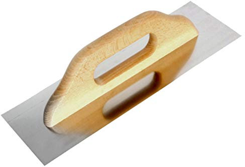 Toolty Professional Stainless Steel Trowel, Putty Trowel, Mortars Trowel, Finishing Trowel - 320mm - for Plaster, mortars, adhesives - Wooden Handle, Plastering, DIY - TLTY-5300