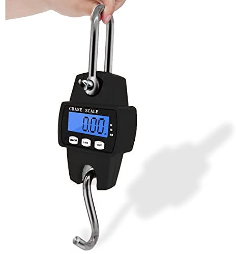 OUSIKA Mini bilancia elettronica da 300 kg, sensore ad alta precisione, bilancia digitale portatile, display LCD for garage/fattoria/grandi bagagli, frutta e verdura all'aperto, ecc. Bilancia