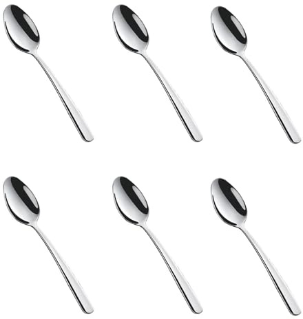 4.7 Coffee Spoon Set, 6-Piece Espresso Spoons 304 Stainless Steel Mini Spoons for Dessert Appetizer, Mirror Polished, Dishwasher Safe