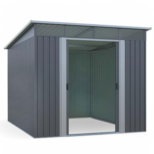 Gerätehaus Metall Pultdach Geräteschuppen Skylight Gartenlaube (238 x 279 x 202 cm)