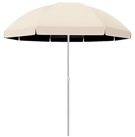 Ombrellone da Tavolo da Esterno da 8,5 Piedi, ombrellone da Mercato Boho con 4 regolazioni di Altezza, Resistente ai Raggi UV e Impermeabile per Patio, Giardino, Spiaggia, Ponte (Cachi)