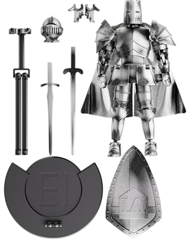 Generisch Action figure di cavaliere medievale, modellino di robot flessibile, testa girevole a 360 gradi, statua mobile, espositore da collezione per la decorazione del tavolo da pranzo