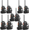 Retevis RT24 Walkie Talkie, Funkgerät Professional für Erwachsene, PMR446 Funkgeräte Lizenzfrei, 16 Kanäle CTCSS/DCS, Walkie-Talkie mit Headset für Gewerbe, Schule (10 Stück, Schwarz)