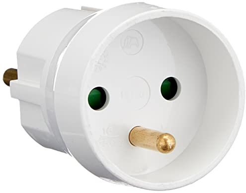 Lebenoid EBE310101 ADAPTEUR France/SCHUKO 16Amperes, Blanc [Classe énergétique A++]