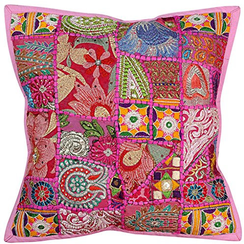Vintage Hippie bordado Trabajo hecho a mano Funda de almohada Funda de almohada, almohada, color indian funda para cojín, decorativo sofá Boho Chic bohemio