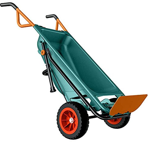 Trueshopping 7 in 1 Garden Wheelbarrows Heavy duty - Garden Trolley Hand Trucks or Sack Barrow with Durable Steel Construction, Wheeled Trolley Cart for Gardening, Landscaping, and DIY Projects