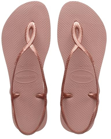Havaianas - Luna, Sandalias Cómodas, Estilosas y Funcionales, Ajuste Seguro en Tobillo, Tiras Trenzadas y Suela Antideslizante, Mujer