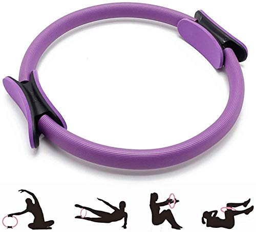YSMOTO Pilates Circle – Anello per pilates tonificante anello per pilates con doppia impugnatura morbida per esercizi di fitness, esercizi fisici per scolpire forza e flessibilità , Viola