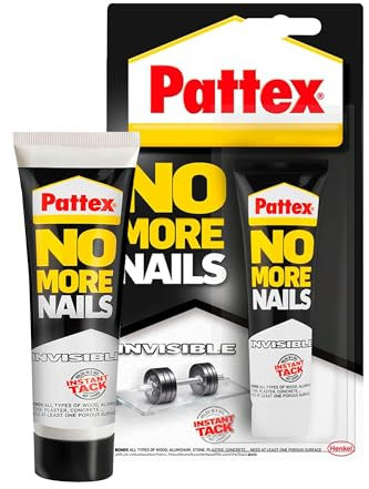 Pattex No More Nails Montagekleber, Extra Stark, Einfache Anwendung, Hochwertige Qualität, Transparent, 1 x 40g Tube