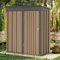 Amopatio Caseta de jardín con Techo reprimido, cobertizo de 162 x 92 x 182 cm, caseta de jardín de Metal con Puerta, cobertizo de Metal galvanizado con Marco de Base,Marrón
