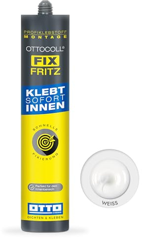 OTTOCOLL FIXFRITZ – haftstarker Fixier-Klebstoff 310ml – Fixiert sofort alles – Sehr schnelle Aushärtung – Überstreichbar & schleifbar nach dem Aushärten – Hohe Endfestigkeit