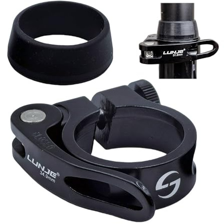 TIKBRO Collier de Serrage de Tige de Selle Vélo en Alliage Aluminium avec Libération Rapide 28,6 mm, 31,8 mm, 34,9 mm – Léger et Résistant