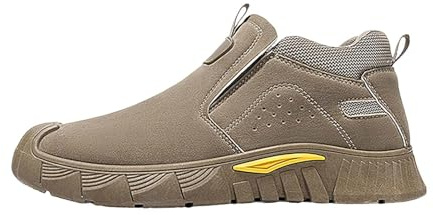 Generisch Zapatos de trabajo para hombre sin puntera de acero, zapatillas deportivas - Slip On suela suave zapatillas de deporte sin cordones, zapatos de senderismo, zapatos planos antideslizantes de