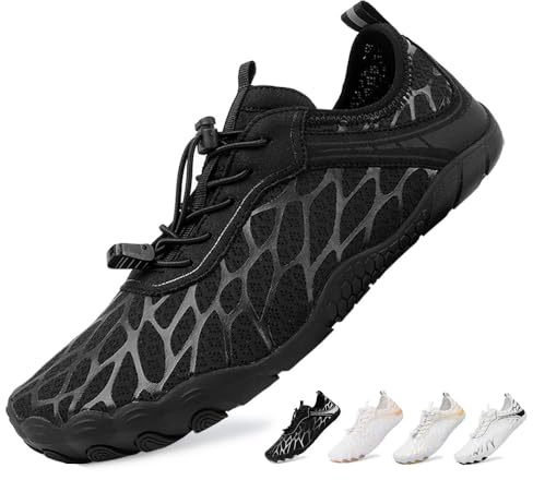 Barefoot Shoes Homme 40EU Chaussures Minimalistes Barefoot Femme Séchage Rapide Antidérapant pour Extérieur Sport Chaussures Aquatiques Chaussures de Fitness Noir