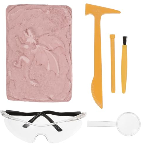WHAMVOX Kit de Excavación de Dinosaurios para Juguete Educativo de Excavación Figura de Dragón de Fuego Tamaño Infantil para Motricidad Fina Adecuado para Aprendizaje y Juego