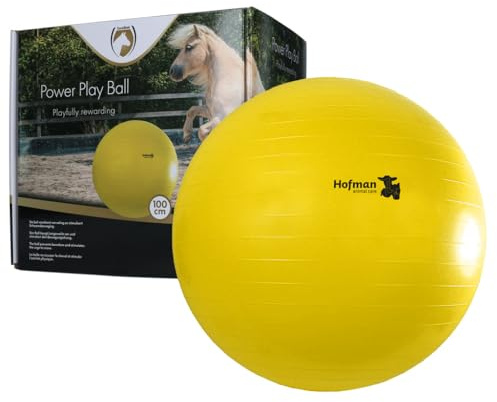Hofman Maximus - Pelota de juguete para caballos y ponis (100 cm), color amarillo