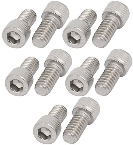 Sourcingmap 1/4-20 x 1/2 304 Stainless Steel Full Thread Hex Socket Head Cap Screws 10pcs