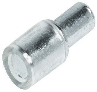 Gedotec Fachbodenträger Metall Regal-Bodenträger für Schränke & Möbel - H3109 | Stahl vernickelt | Halterung mit Ø 5 mm | Tablarträger für Holz & Glasböden | 20 Stück - Regal-Stift zum Einstecken