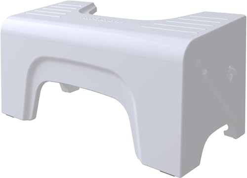 Squatty Potty Fold N Stow Compact Foldable Toilet Stool - 17.78 cm - White | Folding Bathroom Footrest for Squatting, Improved Digestion & Constipation Relief, Easy-Clean Design Folds for easy storage