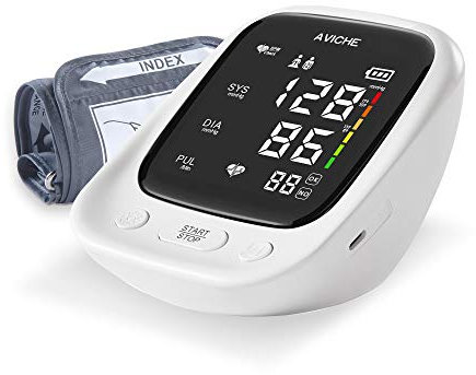 AVICHE Arm Blood Pressure Monitor | Digital Upper Arm Blood Pressure Machine | Large LED Display Automatic Blood Pressure Machine | Adjustable Blood Pressure Cuff | 2-Users Mode 180 Reading Memories
