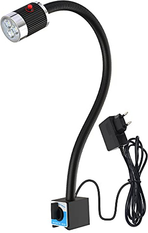 Luce magnetica a collo d'oca flessibile da 900 lumen Luce di lavoro a LED con base regolabile per tornio Fresatrice CNC Macchina da cucire Illuminazione industriale Luce per macchina